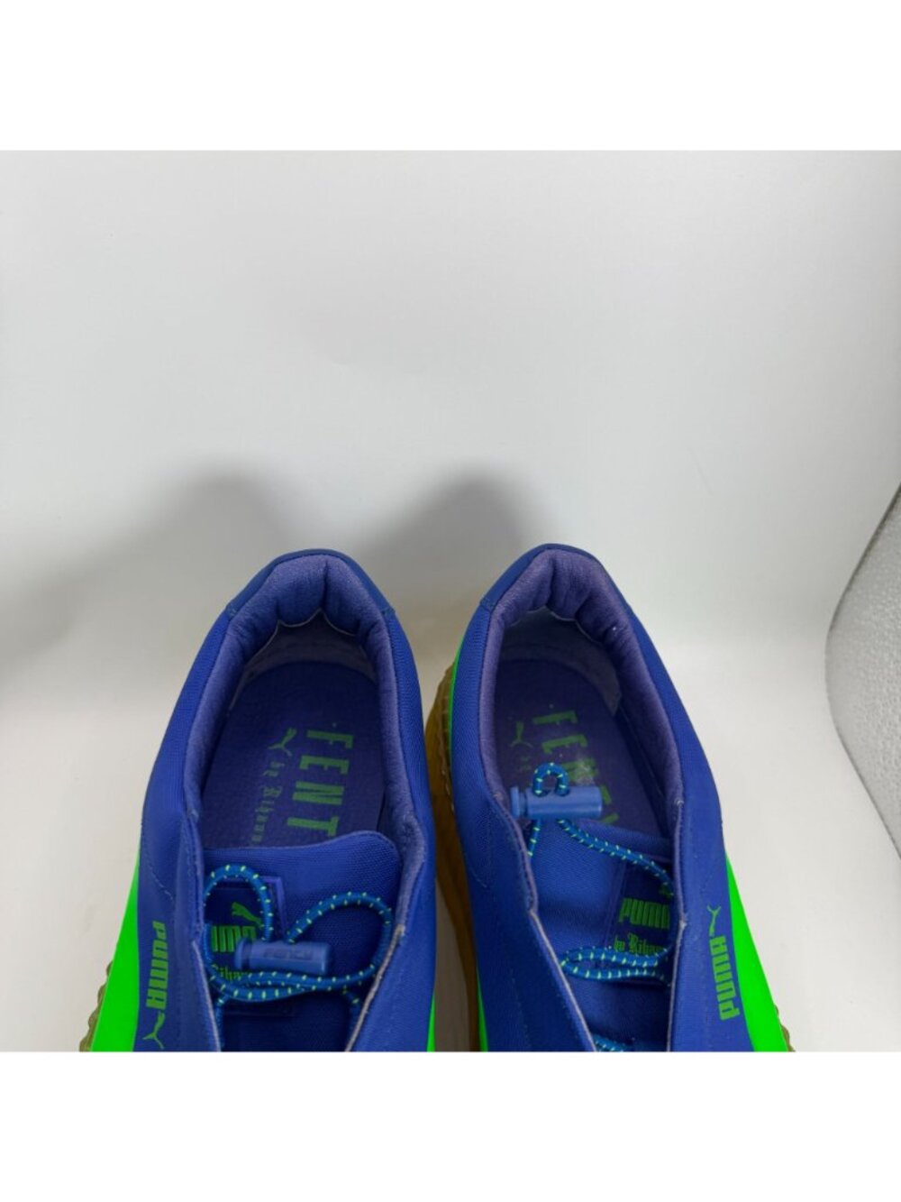 Puma Fenty Cleated Creeper Surf Rihanna Blue Platform Sneakers Size 9.5 US - Picture 3 of 9